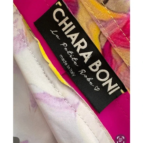 New CHIARA BONI La Petite Robe Women's Shohreh Floral Print Top Size 6 42